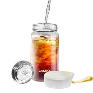 Botella de Vidrio de Borosilicato de Alta Calidad con Infusor de Té y Taza de Almacenamiento, Venta al por Mayor - Product Image 6