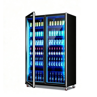 Réfrigérateur vertical pour boissons avec porte vitrée, refroidisseur de Coca-Cola, refroidisseur d'air pour Cola, vitrine réfrigérée pour Pepsi, pour supermarché