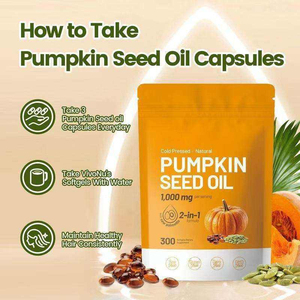 Cápsulas de Aceite de Semilla de Calabaza Prensado en Frío Gentian OEM, Favorece la Salud de la Próstata, el Crecimiento del Cabello y la Salud del Tracto Urinario - Product Image 2
