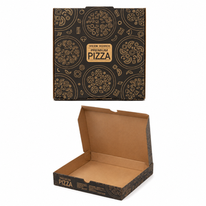 Boîte à pizza pliable en carton ondulé, contenant alimentaire jetable pour la livraison de pizzas, les restaurants et l'industrie de la restauration - Product Image 3