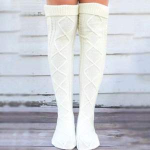 Di Inverno delle ragazze In Maglia Della Coscia Della Gamba Scaldini del Ginocchio Novità di Alta Cavo di Avvio Calzini - Product Image 4