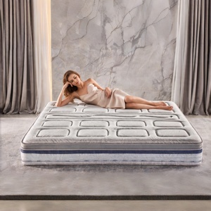 Matelas hybride contemporain, fermeté moyenne, design orthopédique, housse en tissu, matelas de lit king size pour chambre à coucher - Product Image 2