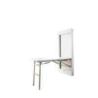 Table à manger pliante murale moderne en bois avec design à panneaux