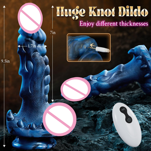 5 1 Fantasie <span class=keywords><strong>Monster</strong></span> 9.5Inch Enorme Drakenknoop Anale <span class=keywords><strong>Dildo</strong></span> Verwarmingsfunctie Thuring Vibrator Speelgoed Voor Vrouwen Gemaakt Vloeibare Siliconen - Product Image 6