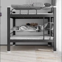Lit superposé en acier, design moderne, multifonctionnel, démontable, lit simple haut et bas pour les écoles, les usines, les chantiers de construction