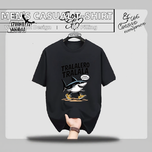 Vente en gros de t-shirts décontractés pour hommes JANNATSPORTS, 100% polyester, anti-boulochage, impression numérique sur le devant, manches courtes, été - Product Image 2