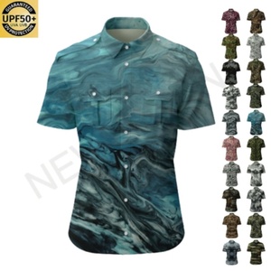 Camiseta de Manga Corta con Camuflaje Personalizado para Hombre, Protección Solar UPF 50+, Camiseta de Pesca de Secado Rápido, Top Táctico con Protección Anti-UV e Impresión por Sublimación - Product Image 1
