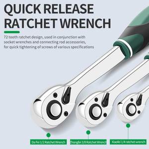 72T 1/2 1/4 Ổ Cắm <span class=keywords><strong>Ratchet</strong></span> Cờ Lê 108Pcs Sửa Chữa Xe Công Cụ Thiết Lập Tay Bảo Trì Bộ Dụng Cụ Phổ Doanh Phụ Kiện Cr-V OEM Hộp - Product Image 5