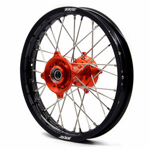 Juego de <span class=keywords><strong>llantas</strong></span> de ruedas <span class=keywords><strong>pequeñas</strong></span> grandes para niños KKE compatibles <span class=keywords><strong>con</strong></span> KTM85 19 / 16 SX 2003-2025 motocicleta CNC mecanizado naranja cubo negro llanta - Product Image 5