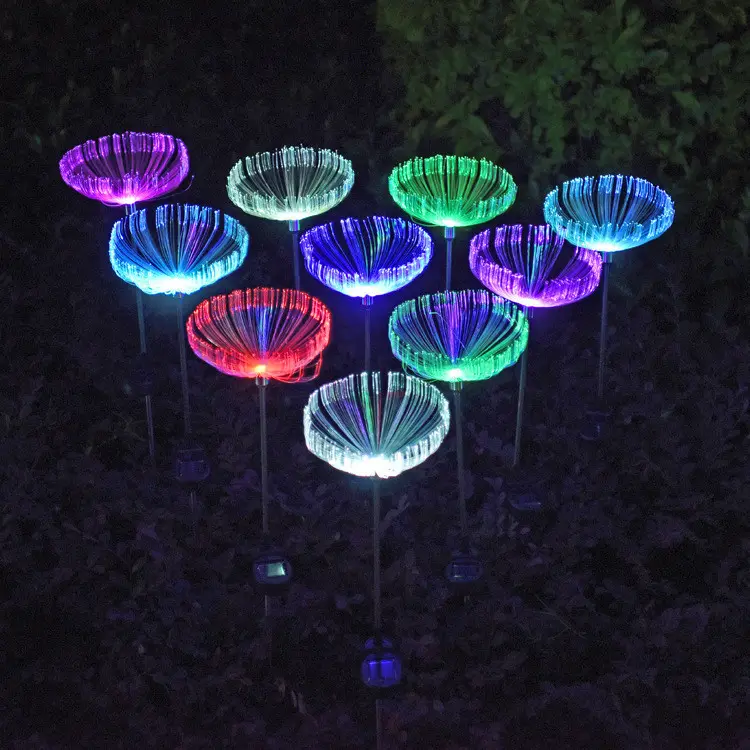 屋外の芝生クラゲの形の家の装飾省エネソーラーガーデンライトヤードLEDランプフェスティバルグラウンドプラグの色の変更