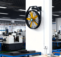 220V 60cm Hochwertiger Kommerzieller Industrieller Elektrischer Großformatiger Wandmontierter Oszillierender Ventilator mit Touch-Steuerung und IP55-Schutz