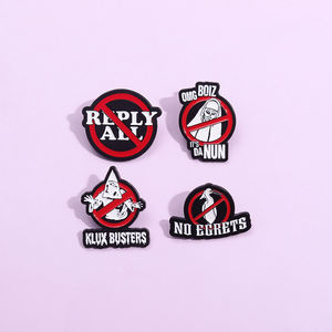 Creative gothique drôle citations émail broches signes d'avertissement pour rayonnement <span class=keywords><strong>radioactif</strong></span> course drapeau métal broches revers Badges bijoux - Product Image 4
