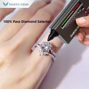 เครื่องประดับสั่งทำ Tianyu Au585 750 ทองแท้ 10K แหวนแต่งงานเพชรโมอิสซาไนต์ 1.7 กะรัต VVS D สำหรับคู่รัก - Product Image 4