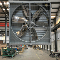 Ventilateur axial mural de type boîte XiangHua, nouveau modèle, avec pales en acier inoxydable et acier galvanisé à chaud, pour volailles, serres, volets OEM