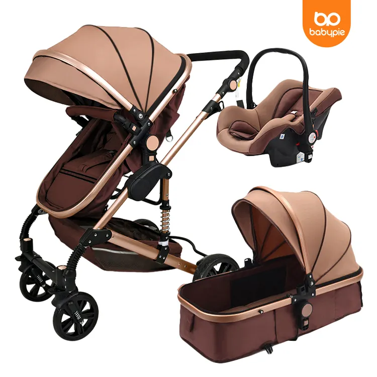 baby stroller 3 in 1 China manufacture cheap folding foldable carriage travel system poussette luxury pram stroller for baby