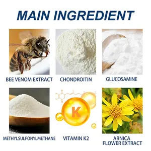Veneno de abeja, crema para aliviar el dolor de rodilla, crema curativa ósea, yeso, artritis, articulaciones reumatoides, pomada analgésica, cuidado a la venta
