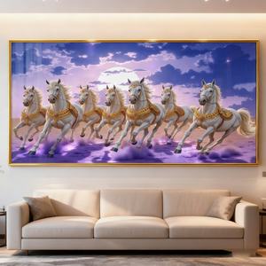 Peinture murale personnalisée en gros pour salon, salle à manger, décoration intérieure, impression HD, peinture sur porcelaine cristalline LED - Product Image 6