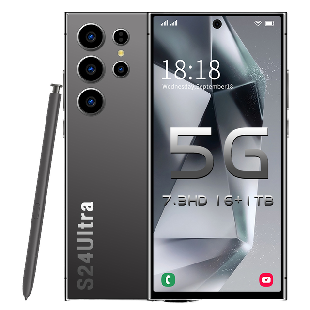 Gros Tecno S24Ultra Spark 40 Cellphone Octa Core CPU 5G LTE 90Hz HD Screen 64MP Camera Quick Charge Wrist Strap French Spanish