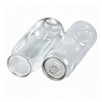 Canette en plastique PET avec couvercle à ouverture facile 330 ml pour l'emballage de thé au lait, café, yaourt, boissons - Fournitures en gros