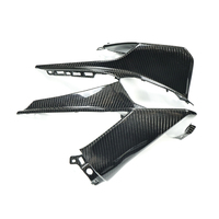 AKOSO Ailerons de moto en fibre de carbone sèche pré-imprégnée 100% autoclavée, carénage aérodynamique noir en gelcoat pour Yamaha R9 2025-2027+