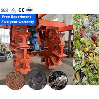 Tourneur de compost à double roue LANE, machine à tourner le compost pour champignons