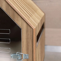 Kunden spezifische Indoor Luxus Pet House Massivholz Hunde bett Möbel mit nachhaltigem Merkmal und gedrucktem Muster