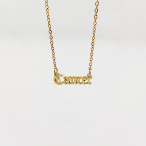 Cancro zodiaco 18k laminato oro antico inglese ciondoli di zodiaco astrologia pendenti placcato oro gioielli belle gioielli collane - Product Image 4