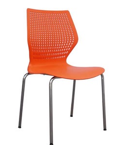 Multiple Colors Available <b>Stackable</b> Modern PP <b>Dining</b> <b>Chair</b> Metal Legs Home Furniture for Hotel Cafe Restaurant Office School - Product Image 4