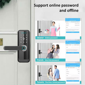 Tuya Smart o TTlock App Control Smart Electronic Door Lock con mango compatible con contraseña de huella dactilar Desbloqueo App Management - Product Image 4