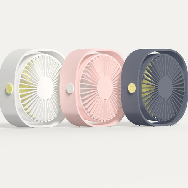 Promotion Gifts Wholesale Summer Outdoor Office 2000mAh Desktop Rechargeable Fan Portable Mini Usb Square Table Stand Fan