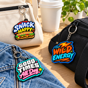 Porte-clés en PVC de forme irrégulière personnalisés avec des motifs de dessins animés colorés pour des cadeaux promotionnels - Product Image 2