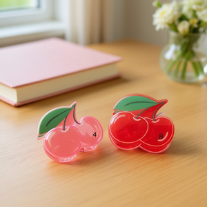 Fermaglio per capelli Cherry da 3,5 cm in acrilico stile frutta per donne e ragazze - Product Image 3