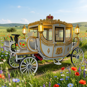 Charrette royale électrique de luxe, élégante calèche électrique sans chevaux, chariot utilitaire à vendre - Product Image 1