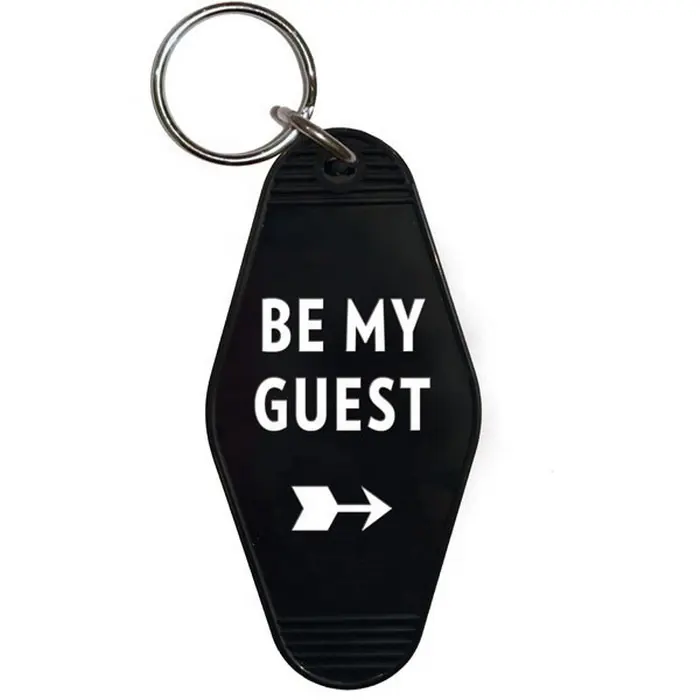 Personalized promotion wholesale imprint vintage custom plastic ABS hotel and motel key chain