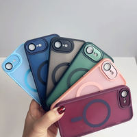 Étui magnétique pour téléphone avec film protecteur d'objectif de haute qualité pour iPhone 17 16E, coques rigides mates en PC pour iPhone 18 Pro