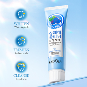 Nhãn hiệu riêng sadoer Blueberry bảo vệ sức khỏe răng miệng kem đánh răng freshen Miệng hơi thở cho sử dụng hàng ngày sửa chữa men kem đánh răng - Product Image 2