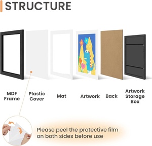 Cadre <span class=keywords><strong>photo</strong></span> magnétique KNS 33*24*3cm pour œuvres d'art d'enfants, <span class=keywords><strong>verre</strong></span> résistant aux chocs, format A4, cadre <span class=keywords><strong>photo</strong></span> écologique - Product Image 3