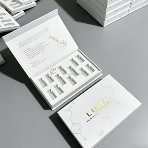 Boîte de flacons de peptides personnalisée de luxe avec logo imprimé, boîte cadeau rigide magnétique <span class=keywords><strong>en</strong></span> forme de <span class=keywords><strong>livre</strong></span> pour 10 flacons, emballage cadeau <span class=keywords><strong>en</strong></span> papier - Product Image 1