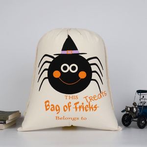 Bolsa de Halloween Personalizada con Cordón, Bolsa de Dulces para Truco o Trato, Bolsa de Regalo al por Mayor con Diseño de Calabaza y Araña para Decoración de Fiestas Infantiles - Product Image 1