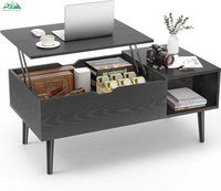 Table basse convertible Wayon moderne, durable, simple, en bois, pliable, écologique, avec structure métallique, multifonctionnelle, facile à nettoyer, pour le salon