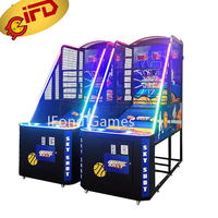 Machine de basket-ball à pièces d'occasion IFD pour adultes, jeux de tir à la balle, machine d'arcade de basket-ball à prix réduit