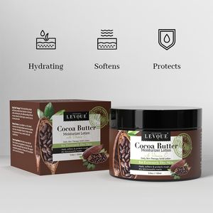 Crema per il corpo crema vegana Private Label crema idratante profonda nutriente <span class=keywords><strong>72</strong></span> ore notevolmente morbida e radiosa pelle liscia burro di cacao - Product Image 3