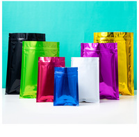 Sachet plat à faible MOQ en MOPP+VMPET+PE de qualité alimentaire, scellé sur 3 côtés, résistant à l'humidité, imprimé en héliogravure et sérigraphie, pour sachet de thé sous vide