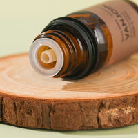Flacon en verre ambré miniature de 10 ml pour huiles essentielles, flacons d'aromathérapie avec compte-gouttes et bouchon noir inviolable