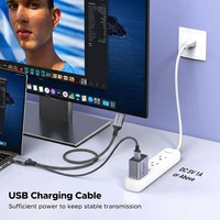 Câble HDMI vers DP unidirectionnel Mindpure avec alimentation USB, 4K 60Hz, 2K 144Hz, puce CS5801AN pour ordinateur portable, console vers moniteur DP