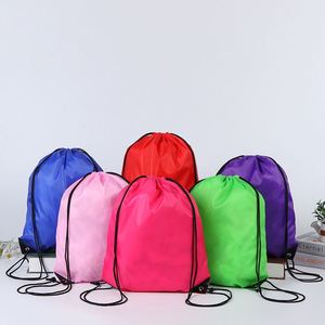 Sac à dos publicitaire coloré en polyester avec poches, idéal pour les événements sportifs, sac à cordon double pour activités de plein air - Product Image 1
