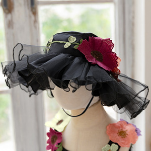 Abito da Principessa con Bretelle e Ricami Floreali 3D per Bambine, Vestito Formale in Tulle Nero per Matrimoni e Feste di Compleanno, Abbigliamento per Bambini all'Ingrosso - Product Image 4