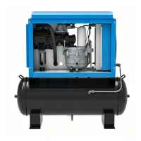 Compresseur d'air à vis à aimant permanent monophasé monophasé Airstone A6E 4,5 kW 6 CV VSD 220 V 8 bars compact pour petit atelier