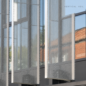 Revêtement mural décoratif en maille tissée artistique, voile vertical en métal pour enveloppe de bâtiment urbain - Product Image 1