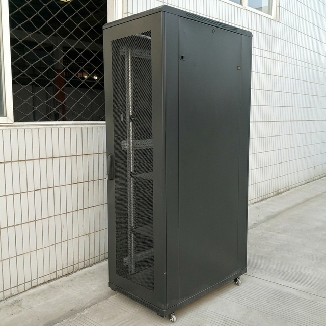 Network Cabinet 42U 19-Inch Floor Standing Metal Data Center Internet Server Rack